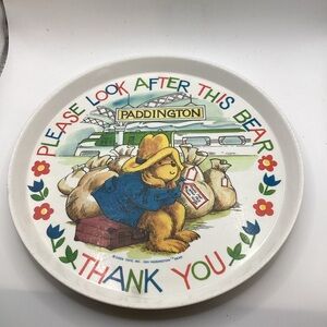 paddington Bear Children's Plate - 1981